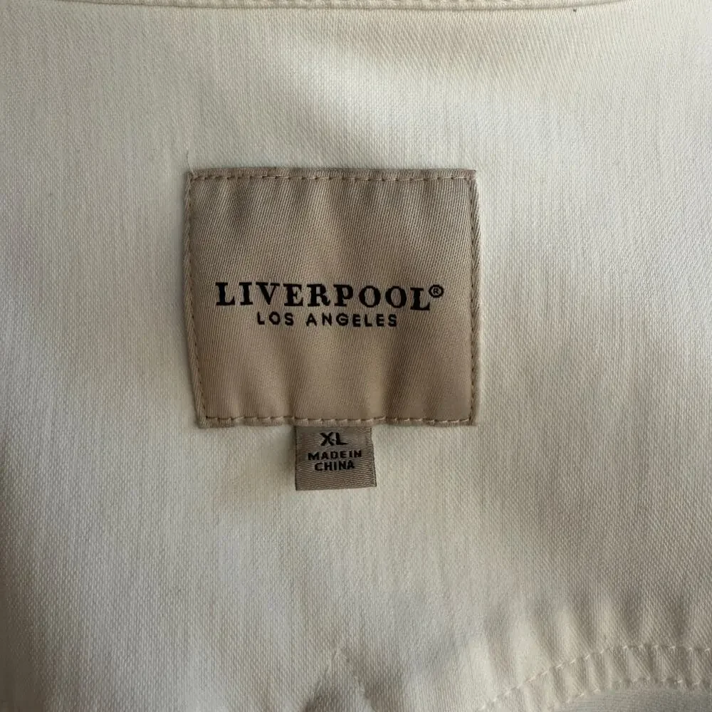 Womens Liverpool white stretch denim jacket - jean jacket - size XL - Picture 13 of 13